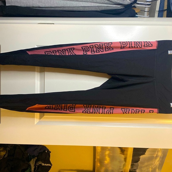PINK VICTORIAS SECRET leggings, pink, stretchy SMALL - Picture 1 of 2
